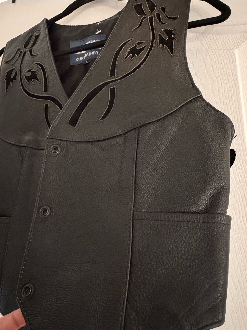 Rare Harley Davidson Screaming eagle Women's Black Leather Vest - Picture 6 of 6